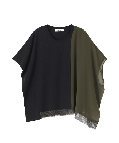 ZUCCa(ズッカ)の「メッシュドッキングジャージィー(Tシャツ/カットソー・レディース・ネイビー/ライトグレー/ホワイト/ブラック・M size)」の4枚目の写真