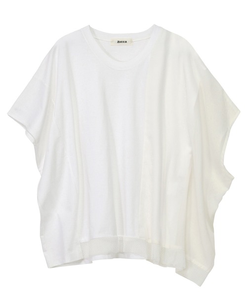 ZUCCa(ズッカ)の「メッシュドッキングジャージィー(Tシャツ/カットソー・レディース・ネイビー/ライトグレー/ホワイト/ブラック・M size)」の1枚目の写真