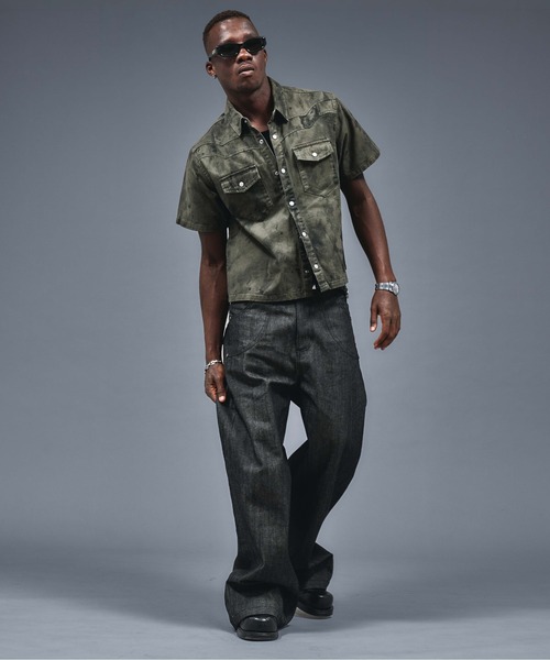 ANDER HUNK(アンダーハンク)の「W-Pocket Patterned Twill Shirt Jacket / ダブルポケットパターンドシャツジャケット(シャツ/ブラウス・メンズ・ブラック/カーキ/ピンク・MEDIUM/LARGE)」の20枚目の写真