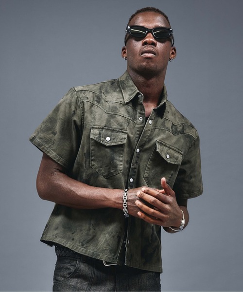 ANDER HUNK(アンダーハンク)の「W-Pocket Patterned Twill Shirt Jacket / ダブルポケットパターンドシャツジャケット(シャツ/ブラウス・メンズ・ブラック/カーキ/ピンク・MEDIUM/LARGE)」の17枚目の写真