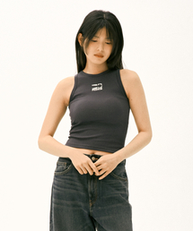And Again（アンドアゲイン）の「ロゴスリーブレストップス / ロング（チャコール）（Tシャツ/カットソー）」