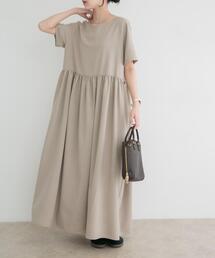 『イージーケア/接触冷感/UVカット』SMOOTH LINEN TOUCH ワンピース