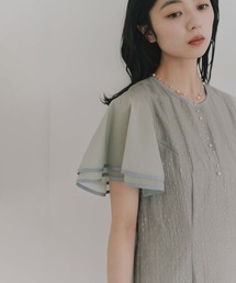 パイピングスリーブラメドビードレス【結婚式 二次会 同窓会 成人式 パーティードレス】