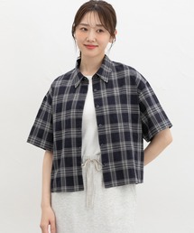 チェック柄ショートシャツ