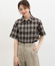 チェック柄ショートシャツ