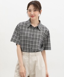 チェック柄ショートシャツ