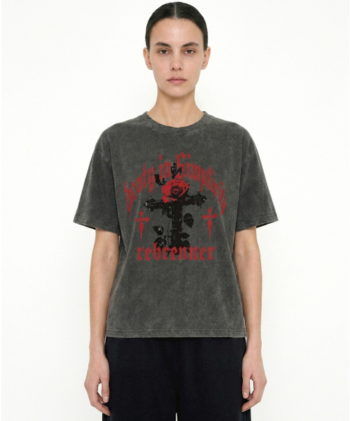 REBRENNER(リブレンナー)の「DTF シンプリー ピグメント 半袖Tシャツ グリーン(Tシャツ/カットソー・レディース・その他・X-LARGE/2XL/MEDIUM/LARGE)」の3枚目の写真
