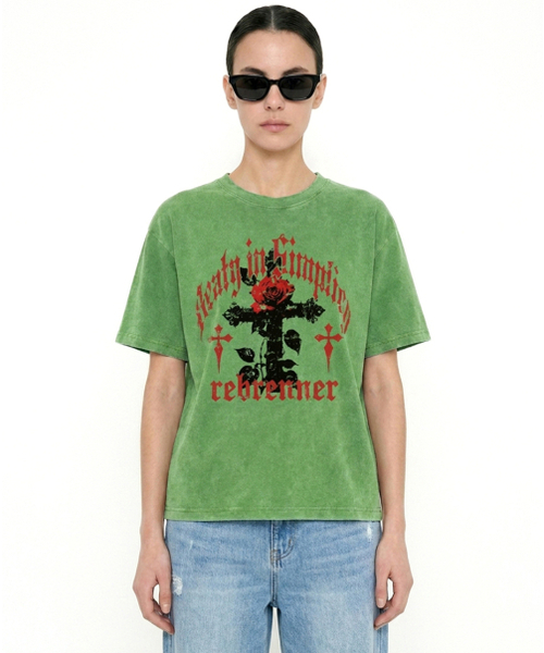REBRENNER(リブレンナー)の「DTF シンプリー ピグメント 半袖Tシャツ グリーン(Tシャツ/カットソー・レディース・その他・X-LARGE/2XL/MEDIUM/LARGE)」の5枚目の写真