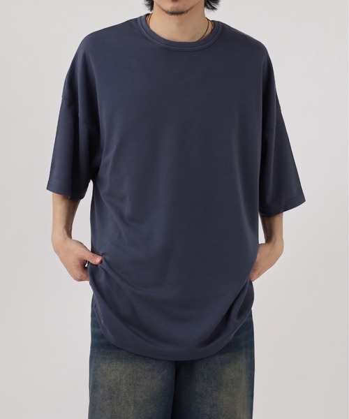 FUNALIVE(ファンアライブ)の「TRポンチビックシルエットTee 半端袖(Tシャツ/カットソー・メンズ・ダークグリーン/グレー/ベージュ/ブラウン系その他/ブルーグレー/ホワイト/ブラウン/ブラック/ホワイト系その他/チャコール・L/XL/M)」の6枚目の写真
