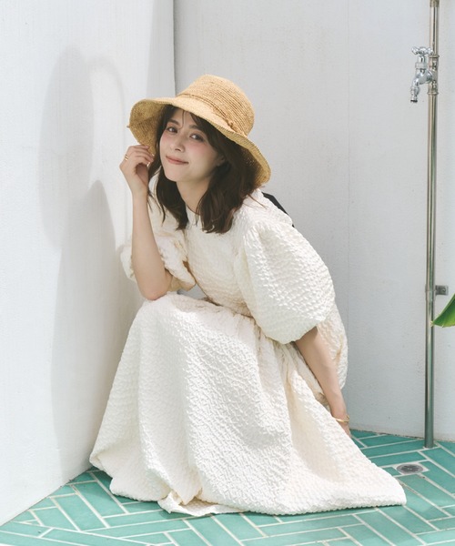Olu.(オルドット)の「ビッグリボンフレアワンピース(ワンピース・レディース・アイボリー/ブラック/ミント・1/0)」の6枚目の写真