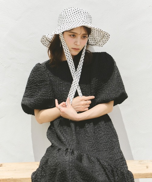 Olu.(オルドット)の「ビッグリボンフレアワンピース(ワンピース・レディース・アイボリー/ブラック/ミント・1/0)」の15枚目の写真