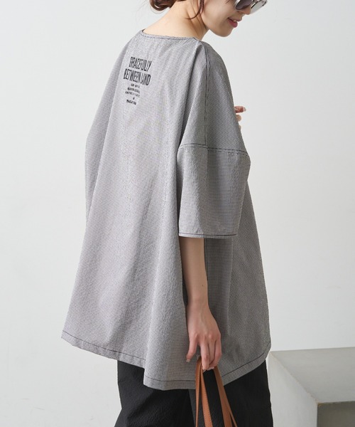 PUAL CE CIN(ピュアルセシン)の「【WEB限定/セットアップ対応】UVカット・撥水加工水陸両用チュニックラッシュガード(ラッシュガード・レディース・チェック/ブラック/キャメル・FREE)」の1枚目の写真