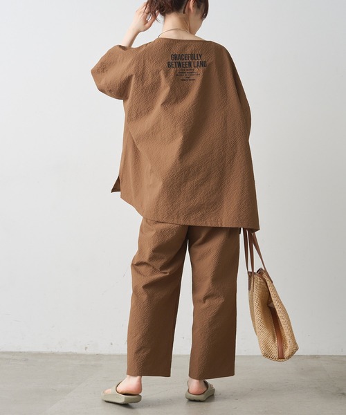 PUAL CE CIN(ピュアルセシン)の「【WEB限定/セットアップ対応】UVカット・撥水加工水陸両用チュニックラッシュガード(ラッシュガード・レディース・チェック/ブラック/キャメル・FREE)」の11枚目の写真