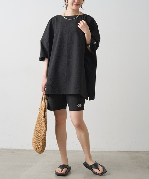 PUAL CE CIN(ピュアルセシン)の「【WEB限定/セットアップ対応】UVカット・撥水加工水陸両用チュニックラッシュガード(ラッシュガード・レディース・チェック/ブラック/キャメル・FREE)」の15枚目の写真