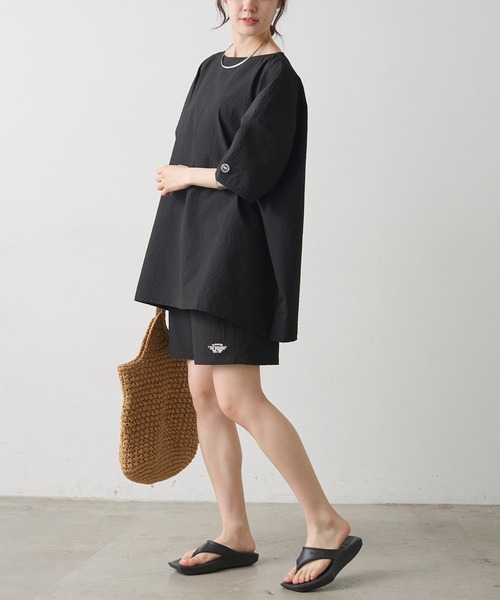 PUAL CE CIN(ピュアルセシン)の「【WEB限定/セットアップ対応】UVカット・撥水加工水陸両用チュニックラッシュガード(ラッシュガード・レディース・チェック/ブラック/キャメル・FREE)」の16枚目の写真