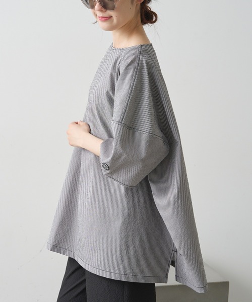PUAL CE CIN(ピュアルセシン)の「【WEB限定/セットアップ対応】UVカット・撥水加工水陸両用チュニックラッシュガード(ラッシュガード・レディース・チェック/ブラック/キャメル・FREE)」の19枚目の写真