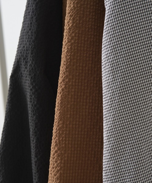 PUAL CE CIN(ピュアルセシン)の「【WEB限定/セットアップ対応】UVカット・撥水加工水陸両用チュニックラッシュガード(ラッシュガード・レディース・チェック/ブラック/キャメル・FREE)」の5枚目の写真