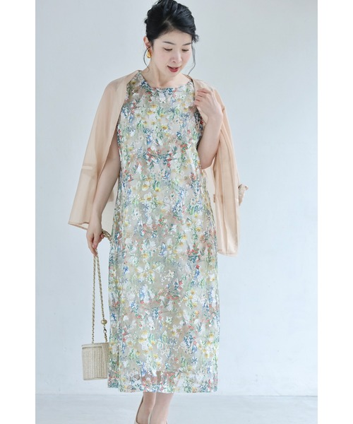cawaii(カワイイ)の「彩りペイントアートの花ベールミディアムワンピース(ワンピース・レディース・ホワイト/ブラック・FREE)」の3枚目の写真