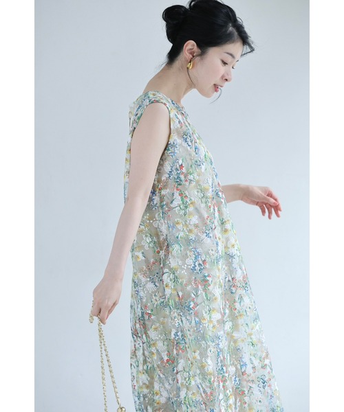 cawaii(カワイイ)の「彩りペイントアートの花ベールミディアムワンピース(ワンピース・レディース・ホワイト/ブラック・FREE)」の14枚目の写真