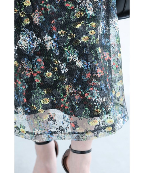 cawaii(カワイイ)の「彩りペイントアートの花ベールミディアムワンピース(ワンピース・レディース・ホワイト/ブラック・FREE)」の16枚目の写真