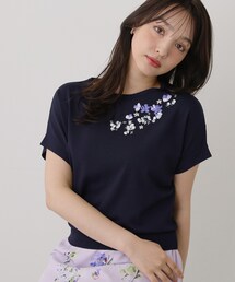 【SS～Lサイズ展開／スパンコール・ビジュー・刺繍】クラフトニット