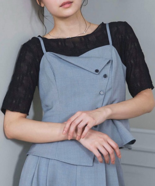 archives(アルシーヴ)の「【1枚でも重ねても可愛い】ドットアソートレースTOPS(Tシャツ/カットソー・レディース・アイボリー/オフホワイト/ブラック・MEDIUM)」の3枚目の写真