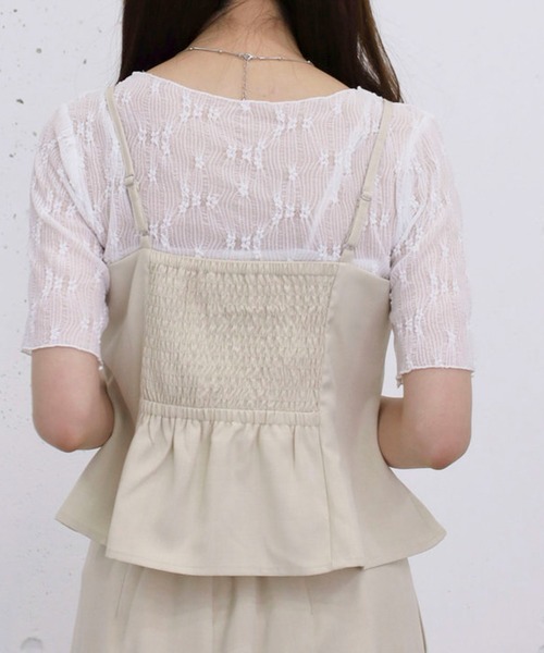 archives(アルシーヴ)の「【1枚でも重ねても可愛い】ドットアソートレースTOPS(Tシャツ/カットソー・レディース・アイボリー/オフホワイト/ブラック・MEDIUM)」の14枚目の写真