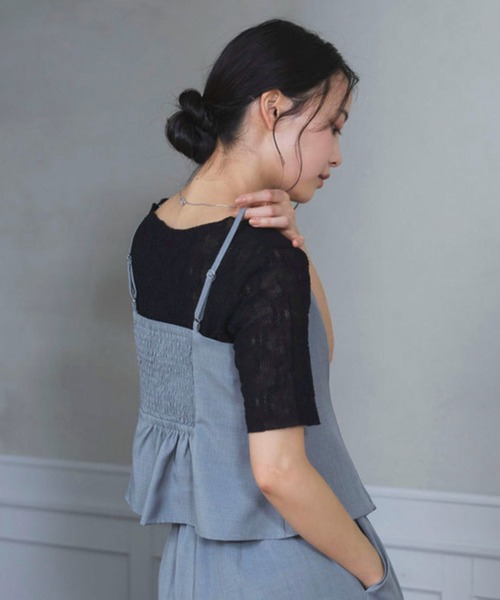 archives(アルシーヴ)の「【1枚でも重ねても可愛い】ドットアソートレースTOPS(Tシャツ/カットソー・レディース・アイボリー/オフホワイト/ブラック・MEDIUM)」の19枚目の写真