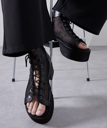 Loose/ルース（ルース）の「メッシュ ヒールブーツサンダル（＋8㎝）（サンダル）」