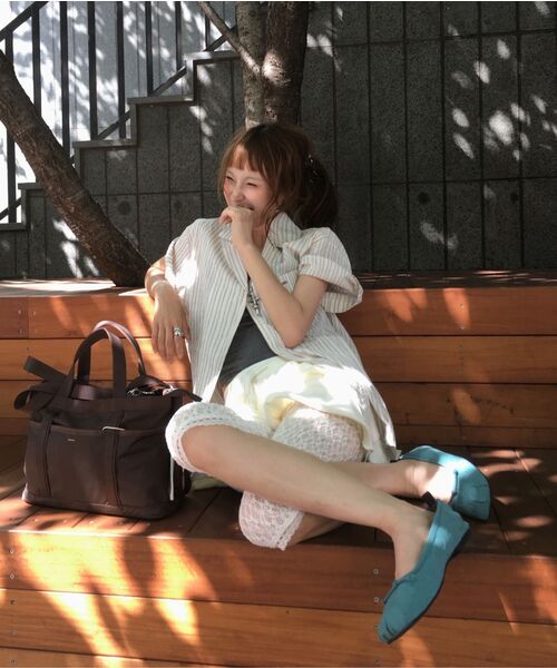 FRIVER07（フリバー07）の「Stripe collar half shirt [FRSP08SH01]_Beige（シャツ/ブラウス・レディース・Beige・FREE）」の3枚目の写真