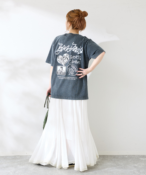 BEN DAVIS（ベンデイビス）の「Ben Davis 別注 グラフィックカコウTシャツ（Tシャツ/カットソー・メンズ・ブラック/チャコールグレー・MEDIUM/LARGE）」の5枚目の写真