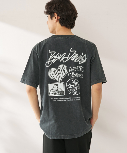 BEN DAVIS（ベンデイビス）の「Ben Davis 別注 グラフィックカコウTシャツ（Tシャツ/カットソー・メンズ・ブラック/チャコールグレー・MEDIUM/LARGE）」の13枚目の写真