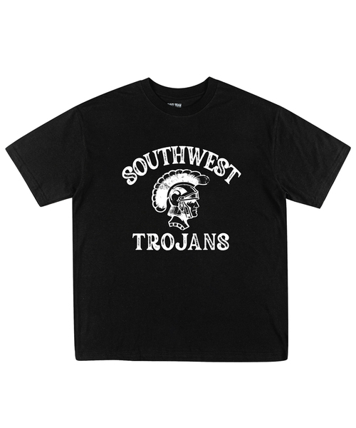 NAVYTEAM(ネイビーチーム)の「SOUTHWES TROJANS 半袖Tシャツ(6色)(Tシャツ/カットソー・レディース・ネイビー/ブラック/ライトグレー/ホワイト×ネイビー/ホワイト×グリーン/ホワイト×ブラック・LARGE/MEDIUM/SMALL/X-LARGE)」の5枚目の写真