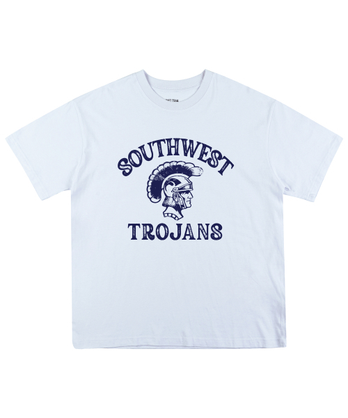 NAVYTEAM(ネイビーチーム)の「SOUTHWES TROJANS 半袖Tシャツ(6色)(Tシャツ/カットソー・レディース・ネイビー/ブラック/ライトグレー/ホワイト×ネイビー/ホワイト×グリーン/ホワイト×ブラック・LARGE/MEDIUM/SMALL/X-LARGE)」の10枚目の写真