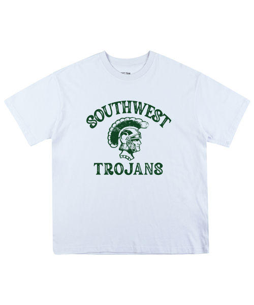 NAVYTEAM(ネイビーチーム)の「SOUTHWES TROJANS 半袖Tシャツ(6色)(Tシャツ/カットソー・レディース・ネイビー/ブラック/ライトグレー/ホワイト×ネイビー/ホワイト×グリーン/ホワイト×ブラック・LARGE/MEDIUM/SMALL/X-LARGE)」の12枚目の写真