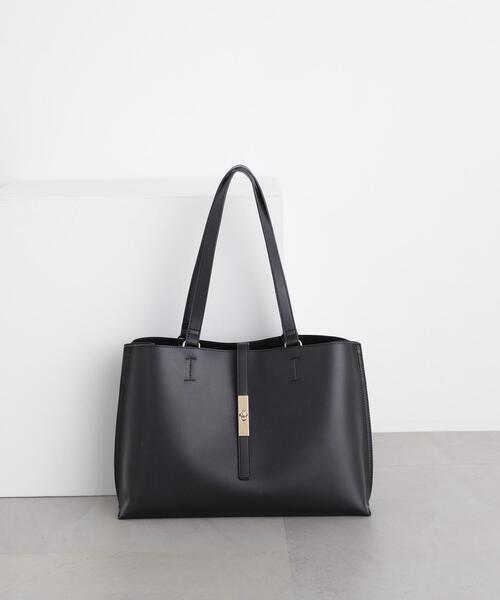 NATURAL BEAUTY BASIC(ナチュラルビューティーベーシック)の「エブリデイラージトートバッグ(トートバッグ・レディース・グレー/ダークブラウン/ブラック・-)」の2枚目の写真