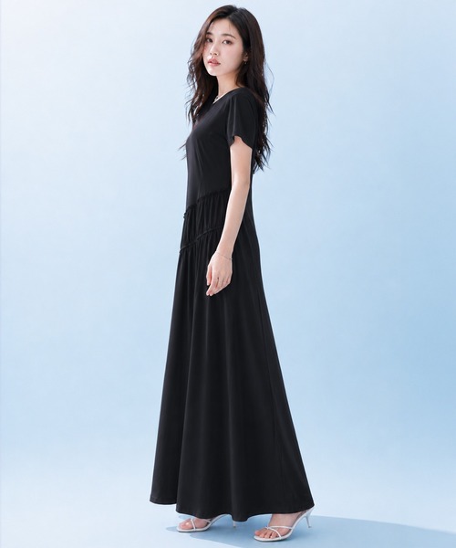 by LEGNA（バイレグナ）の「COOLIFY半袖ワンピース（ワンピース・レディース・ダークグレー/ブラック・LARGE/MEDIUM）」の7枚目の写真