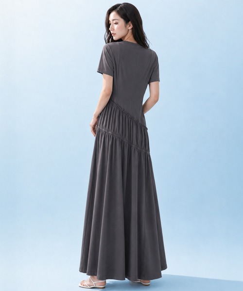 by LEGNA（バイレグナ）の「COOLIFY半袖ワンピース（ワンピース・レディース・ダークグレー/ブラック・LARGE/MEDIUM）」の13枚目の写真