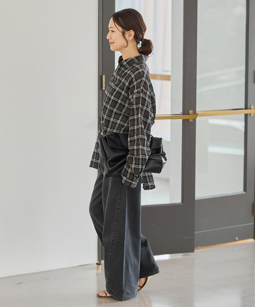 JOURNAL STANDARD(ジャーナルスタンダード)の「別注【LANCER CLOTHING CORPORATION】オーバーFITシャツ(シャツ/ブラウス・レディース・ベージュ/ブルー/ブラック/ネイビー・LARGE)」の9枚目の写真