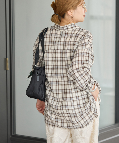JOURNAL STANDARD(ジャーナルスタンダード)の「別注【LANCER CLOTHING CORPORATION】オーバーFITシャツ(シャツ/ブラウス・レディース・ベージュ/ブルー/ブラック/ネイビー・LARGE)」の15枚目の写真