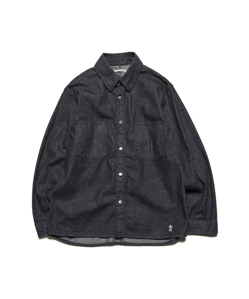 uniform experiment(ユニフォームエクスペリメント)の「NEP DENIM DOUBLE POCKET SHIRT(シャツ/ブラウス・メンズ・インディゴブルー/ブラック/ホワイト・2/1/5/4/3)」の1枚目の写真