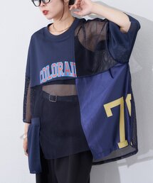 【etsinta】リメイクメッシュBIGプルオーバー