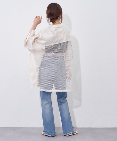 etsinta（エシンタ）の「【etsinta】リメイクメッシュBIGプルオーバー（Tシャツ/カットソー・レディース・グリーン/ネイビー/オフホワイト・ONE SIZE）」の11枚目の写真