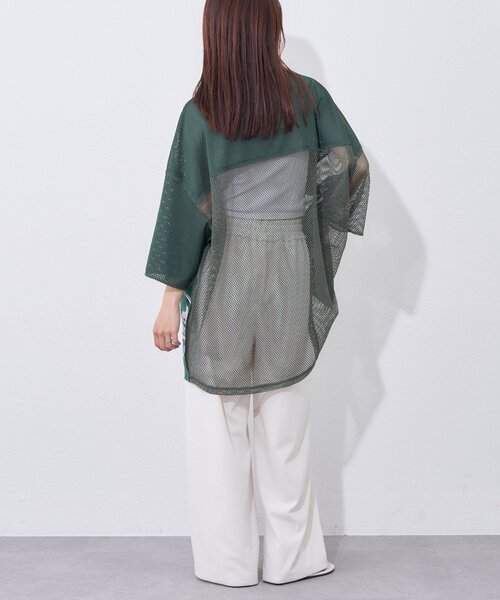 etsinta（エシンタ）の「【etsinta】リメイクメッシュBIGプルオーバー（Tシャツ/カットソー・レディース・グリーン/ネイビー/オフホワイト・ONE SIZE）」の22枚目の写真