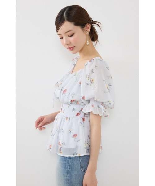 rienda(リエンダ)の「ハーフスリーブボリュームペプラムブラウス 夏服(シャツ/ブラウス・レディース・パープル/ブラック/ライトイエロー・FREE)」の14枚目の写真