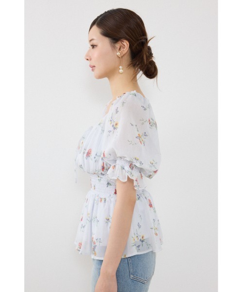 rienda(リエンダ)の「ハーフスリーブボリュームペプラムブラウス 夏服(シャツ/ブラウス・レディース・パープル/ブラック/ライトイエロー・FREE)」の16枚目の写真
