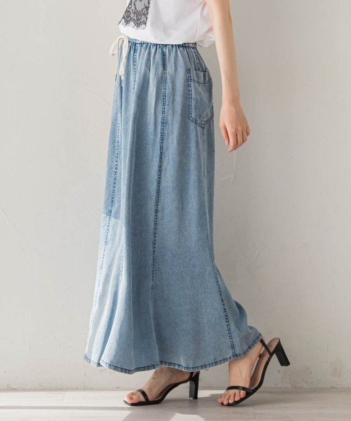 Droite lautreamont（ドロワットロートレアモン）の「Air DENIM マーメイドスカート（デニムスカート・レディース・ブルー/ライトグレー・S/M）」の18枚目の写真