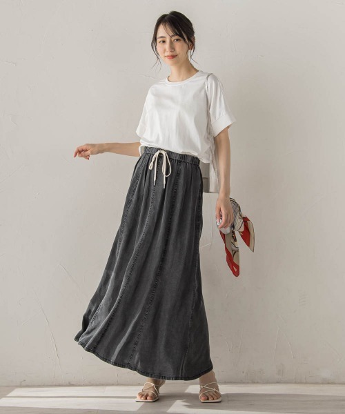 Droite lautreamont（ドロワットロートレアモン）の「Air DENIM マーメイドスカート（デニムスカート・レディース・ブルー/ライトグレー・S/M）」の14枚目の写真