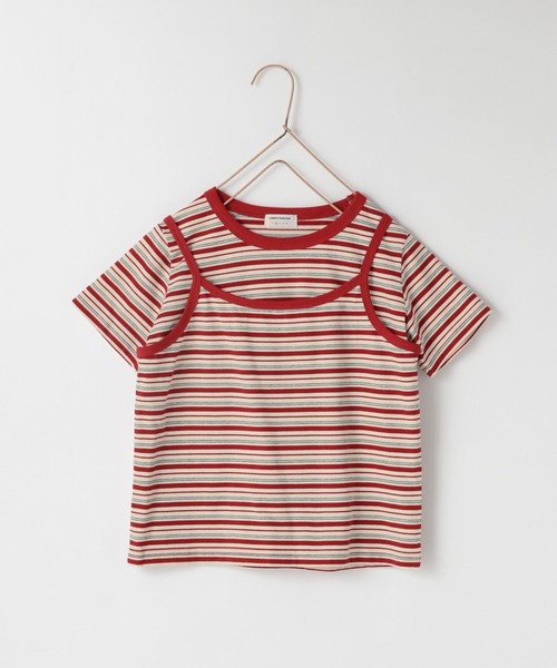 LOWRYS FARM(ローリーズファーム)の「2PカットプルオーバーSS 1000273(Tシャツ/カットソー・キッズ・グレー/ブルー/アイボリー・110cm/120cm/130cm/140cm/150cm)」の1枚目の写真