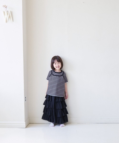 LOWRYS FARM(ローリーズファーム)の「2PカットプルオーバーSS 1000273(Tシャツ/カットソー・キッズ・グレー/ブルー/アイボリー・110cm/120cm/130cm/140cm/150cm)」の4枚目の写真
